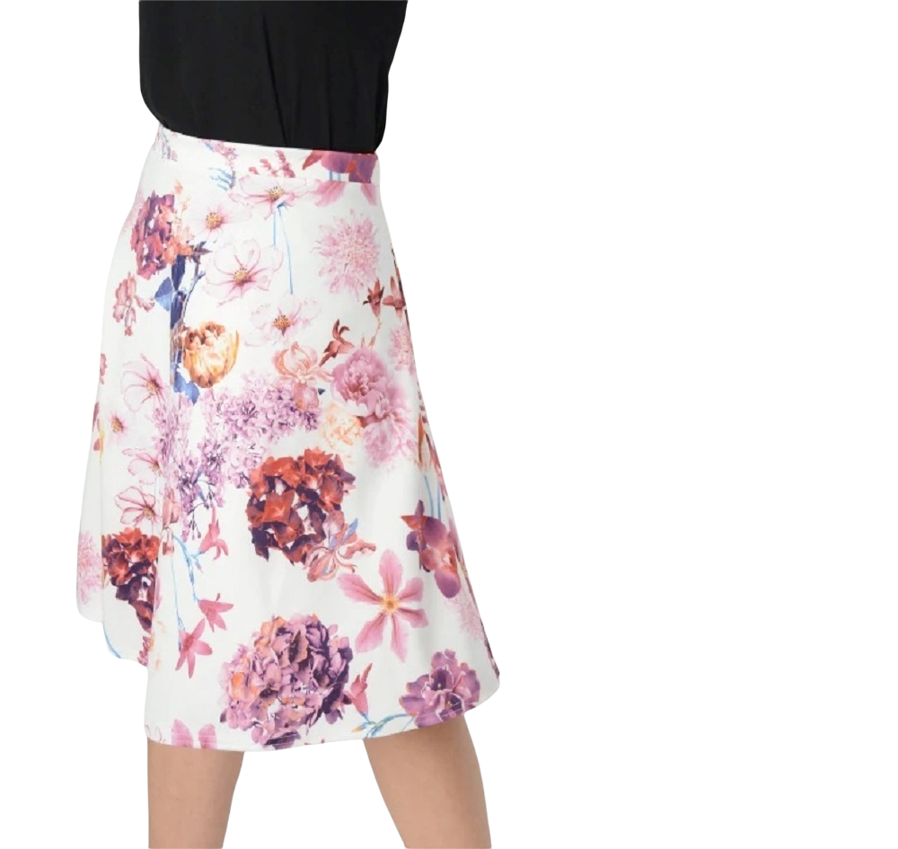 Print Elasticated Waist Skirt