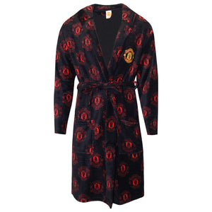 Mens Official Manchester United FC Football Soft Fleece Dressing Gowns