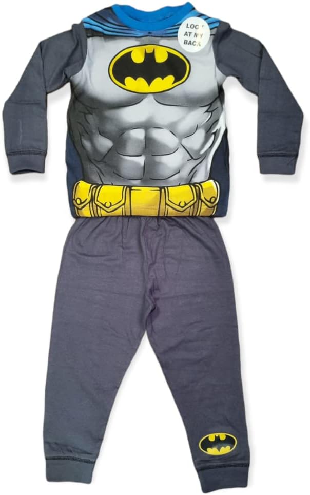 Boys DC Comics Batman Set Detachable Cape Pyjamas Set Klassywear