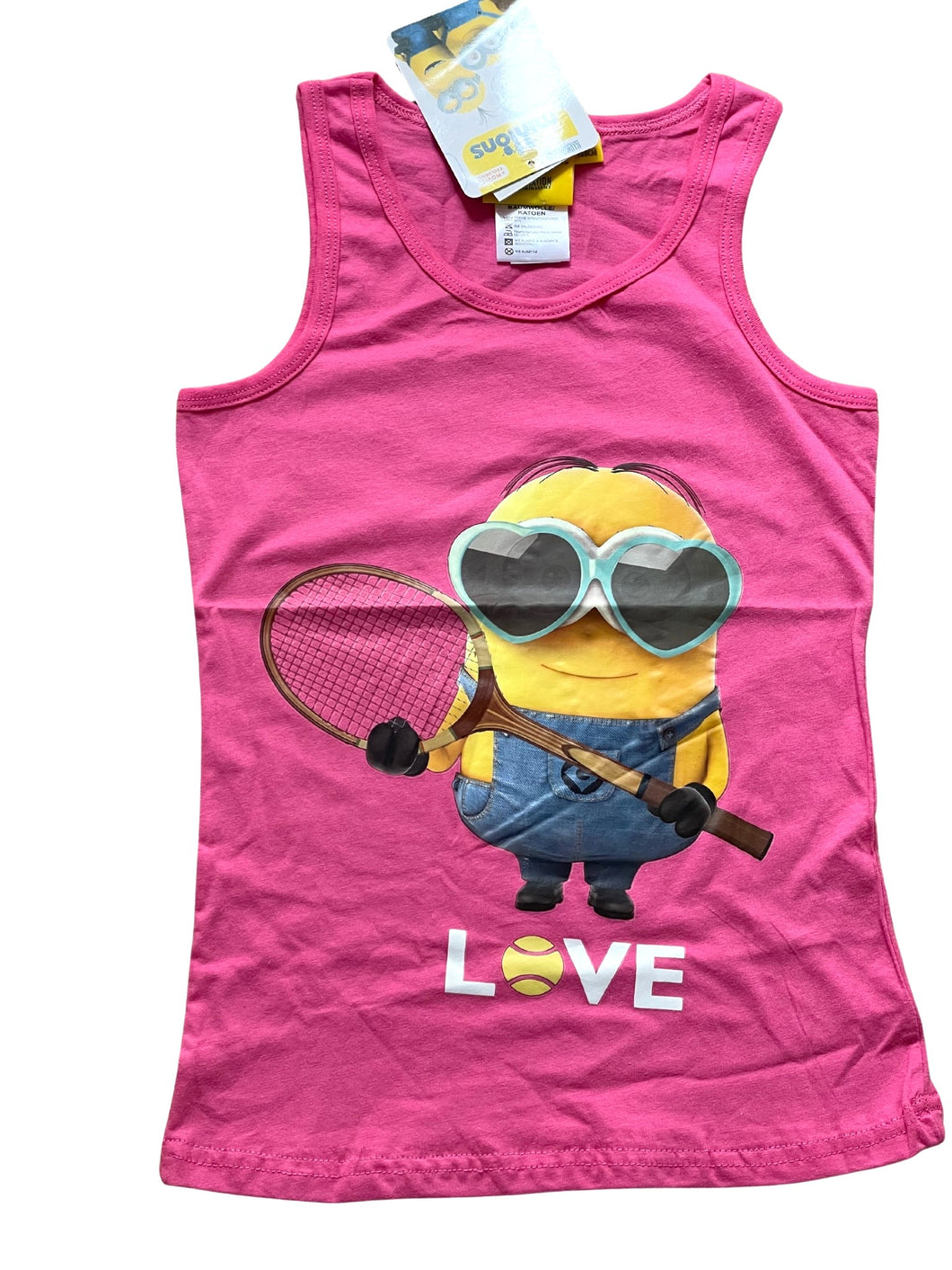 Girls Minions Despicable Me Cotton Sleeveless Vest Tops