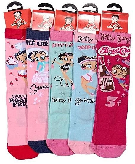 Girls Official Betty Boop Dressy Socks Shoe Size:uk 9-12