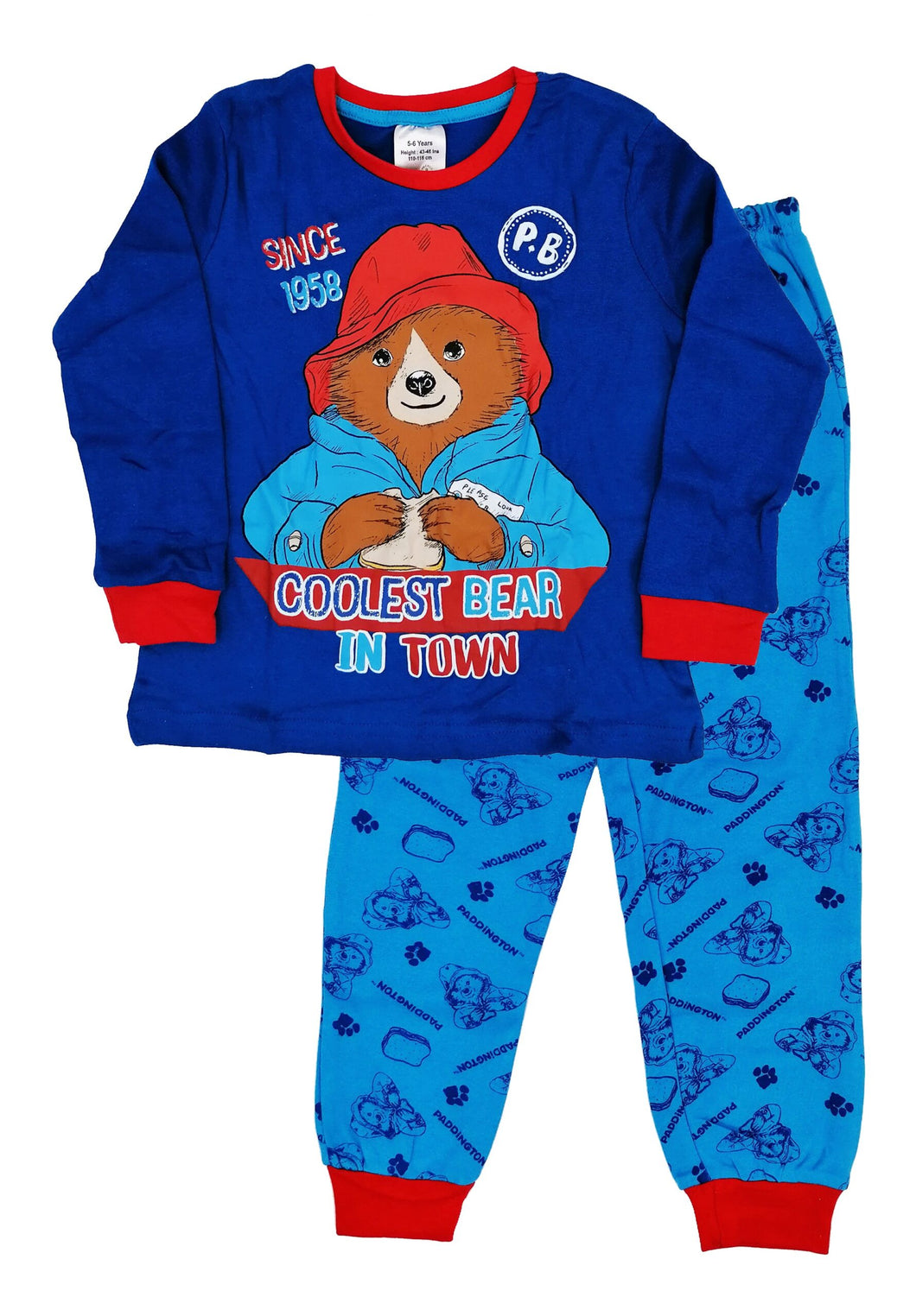 Boys Paddington Bear Coolest Bear In Town Pyjamas set