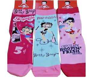 Girls Official Betty Boop Dressy Socks Shoe Size:uk 9-12