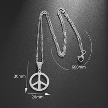 Load image into Gallery viewer, Ladies Tibetan Silver Peace Hook Dangling Earring &amp; Pendant Necklace
