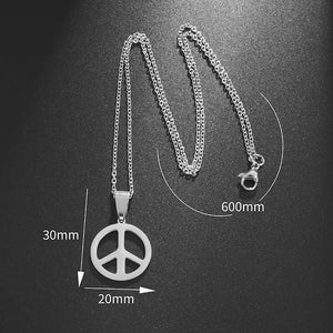 Ladies Tibetan Silver Peace Hook Dangling Earring & Pendant Necklace