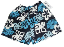 Load image into Gallery viewer, Boys Black Multi Large Floral Swimming Short
