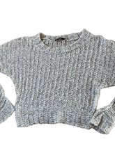 Load image into Gallery viewer, Girls Light Grey Soft Knit Longsleeve Turn up Sleeve Jumpers
