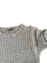 Load image into Gallery viewer, Girls Light Grey Soft Knit Longsleeve Turn up Sleeve Jumpers
