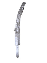 Load image into Gallery viewer, Ladies Silver Classic Wide Faux Leather Metallic Studded &amp; Drop Chain Crystal Belt
