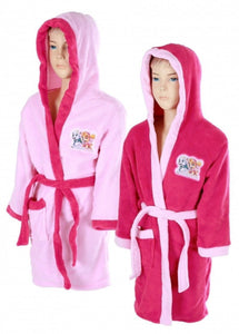 Girls Paw Patrol Pink Cerise Bathrobe Super Soft Fleece Dressing Gown