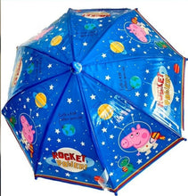 Load image into Gallery viewer, Kids PEPPA PIG Blue Boys Girls Space Rocket School Umbrella
