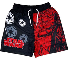 Load image into Gallery viewer, Boys Disney Star Wars Black Red  Swimming Shorts
