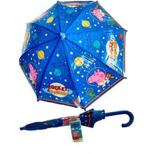 Load image into Gallery viewer, Kids PEPPA PIG Blue Boys Girls Space Rocket School Umbrella
