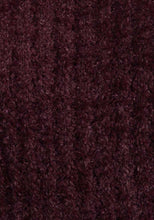 Load image into Gallery viewer, Ladies  Aubergine Soft Stretchy Chenille Knitted Ribbed Jumper
