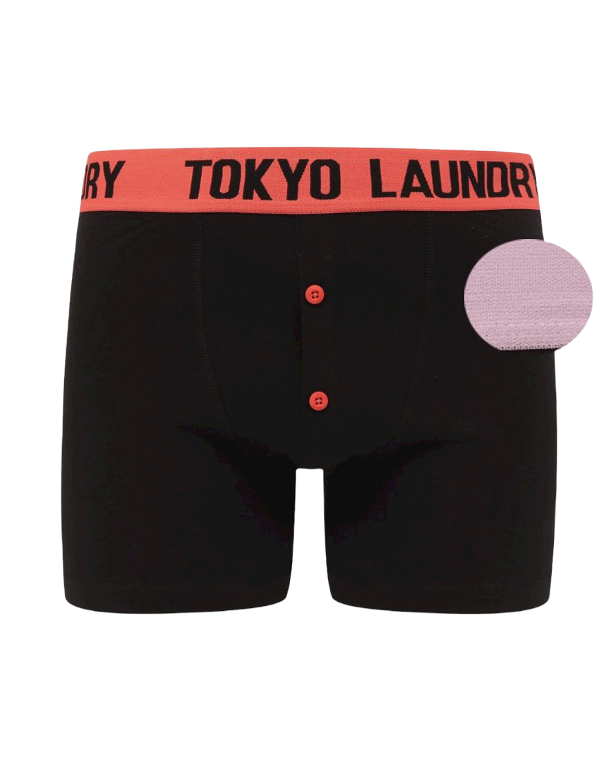 Mens Tokyo Laundry Twin-Pack Cotton Rich Boxer Shorts