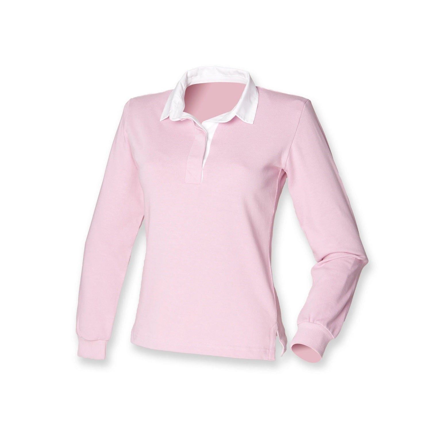 Light pink long top sleeve polo